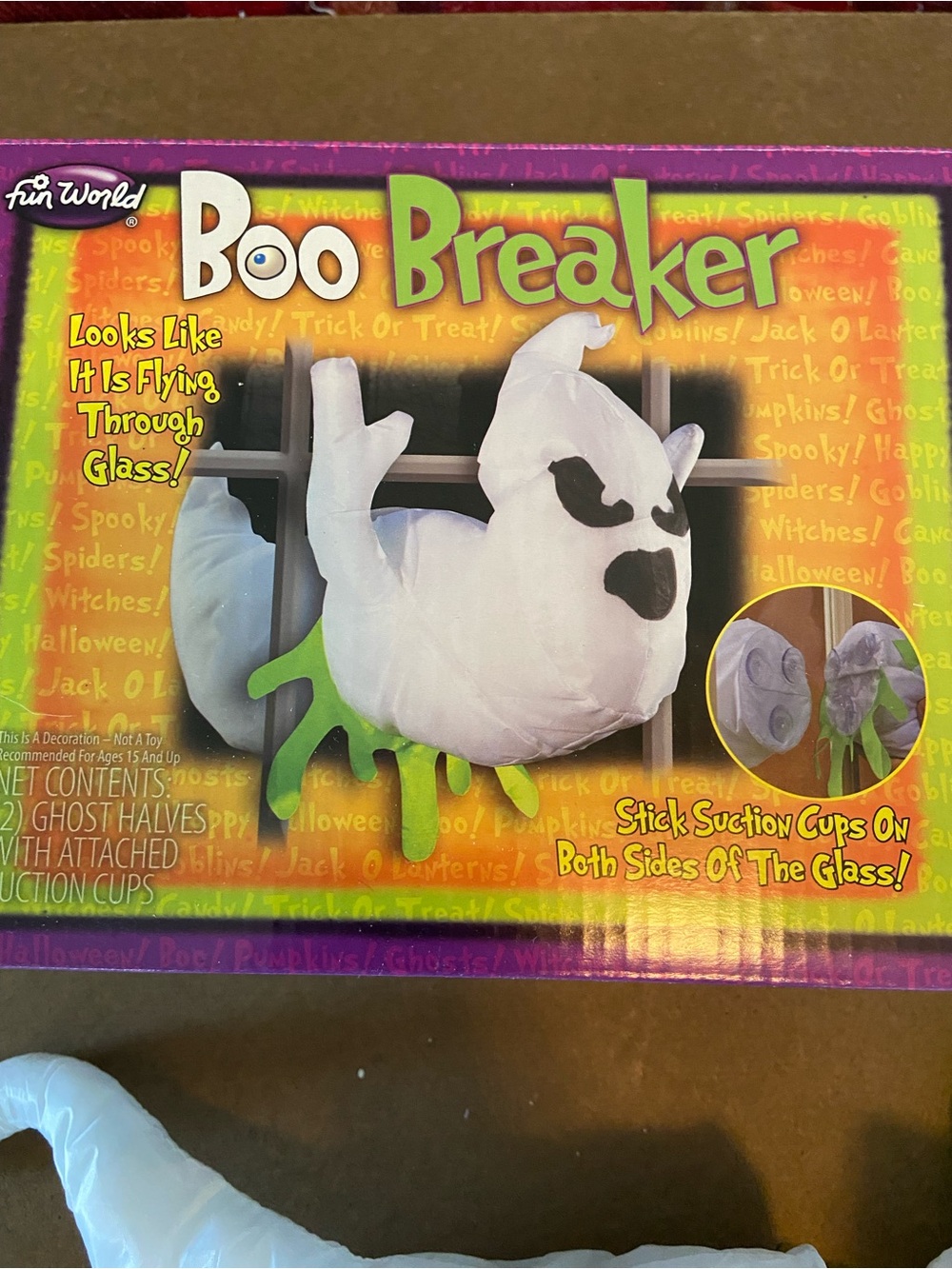 Boo Breaker Ghost Window Decor - White